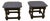 Black Coffee Tables, Set of 2 For Sale