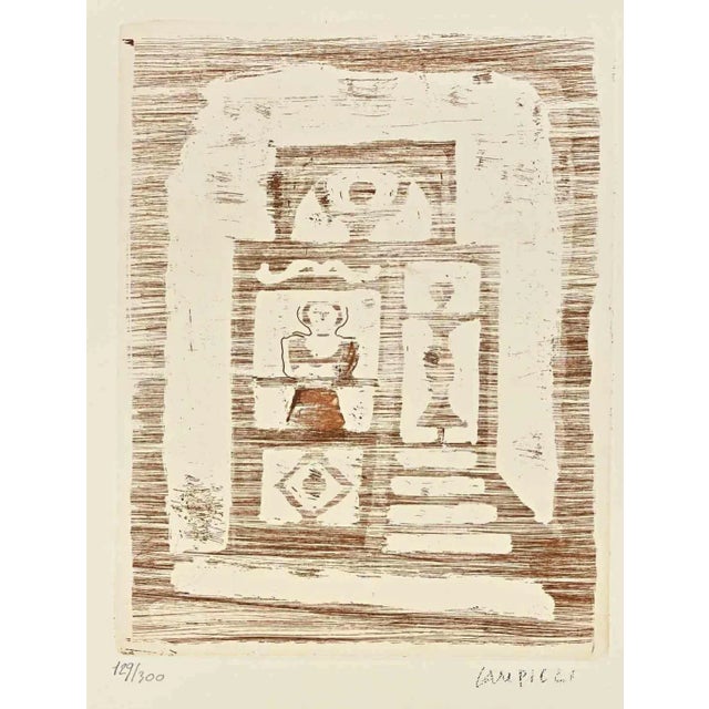 Massimo Campigli, The House of Women, Original Etching, 1970s For Sale