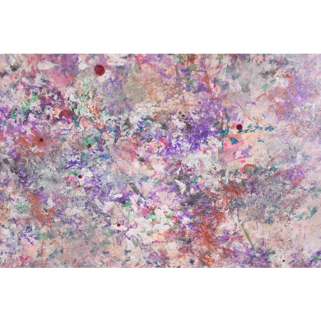 Purple Muse - Original Abstract on Laid Paper by Judith W. Winslow For Sale - Image 4 of 4