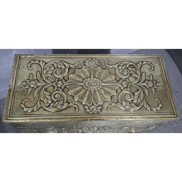 Late 19th Century Victorian Bras Log Bin, 1880 For Sale - Image 5 of 12