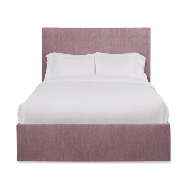 Casa Cosima Hadley California King Bedframe, Plum Linen For Sale - Image 4 of 4