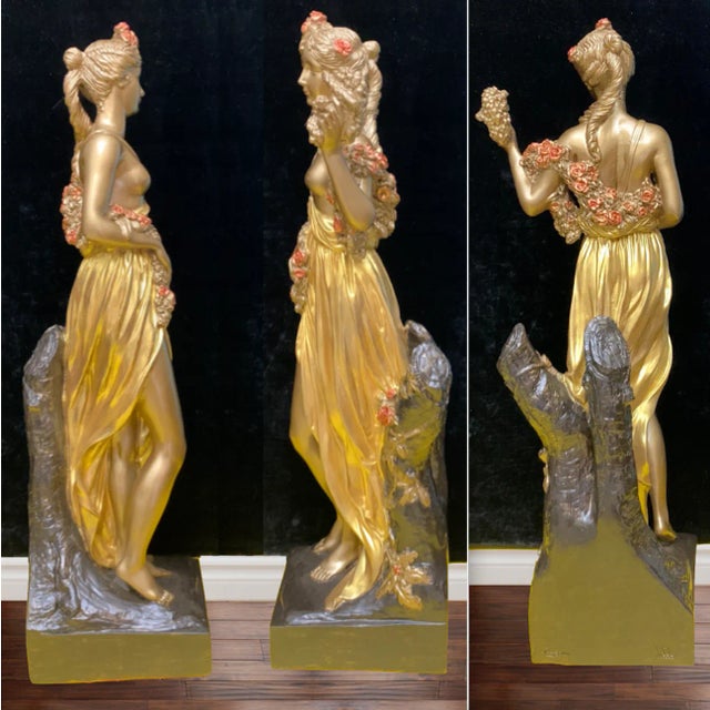 Vintage Sculpture Roman Goddess Flora For Sale - Image 12 of 12