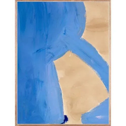 ZBC House's Mozambique Series are studies of sharp movement and intensity with large swaths of light to dark blue...