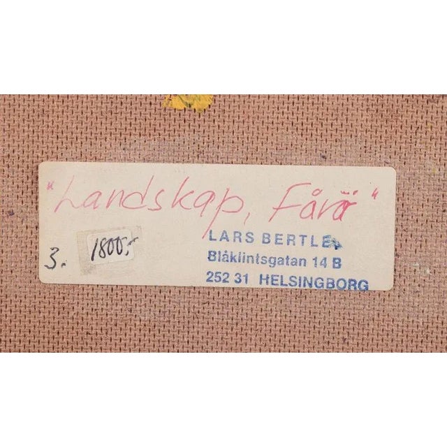 Lars Bertle, Abstract Landscape of Fårö, 1960s, Oil on Canvas For Sale - Image 9 of 10
