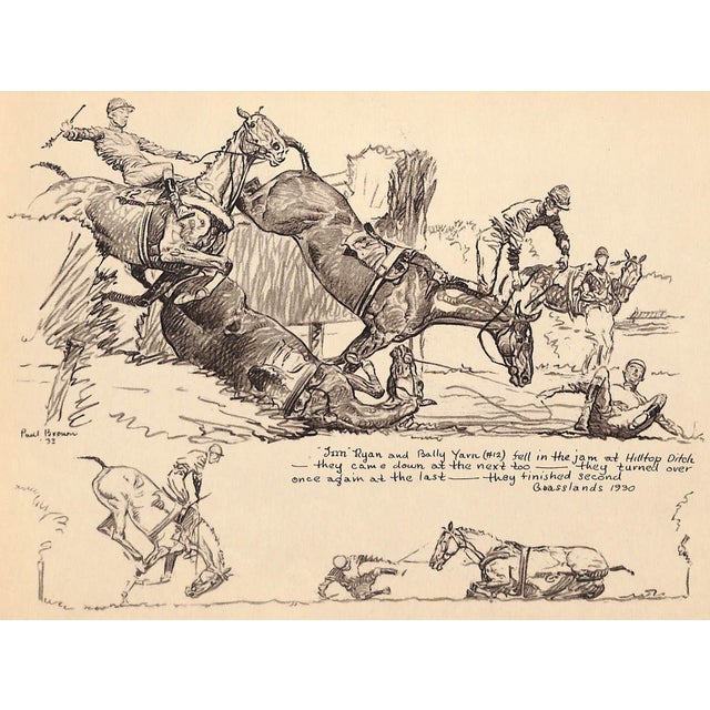 Art Sz: 9 1/2"H x 12 1/2"W 1933 Proof Plate for 'Spills and Thrills' Published by Charles Scribner's Sons New York 1933