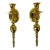 Mid-Century Federal Traditional Brass Wall Candle Holder Sconces - A Pair For Sale