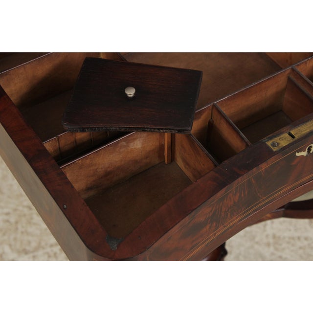 Antique English 19th Century Mahogany Sewing Work Table For Sale - Image 9 of 18
