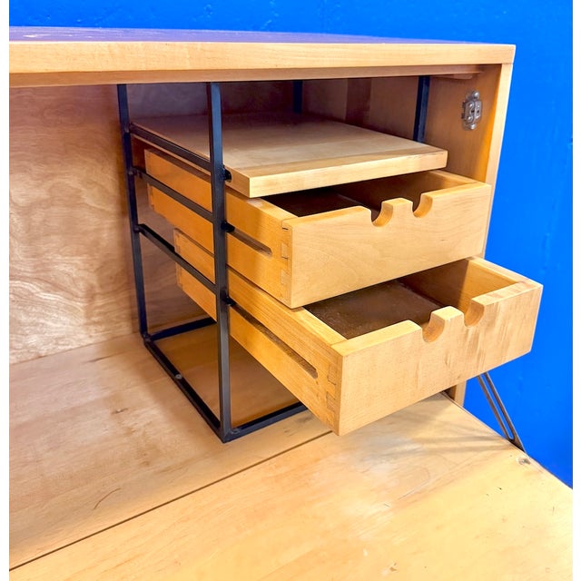 Vintage Mid-Century Modern Secretary Desk For Sale - Image 10 of 17