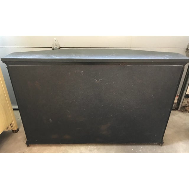 James Mont Style Black Glass Cabinet For Sale - Image 10 of 13