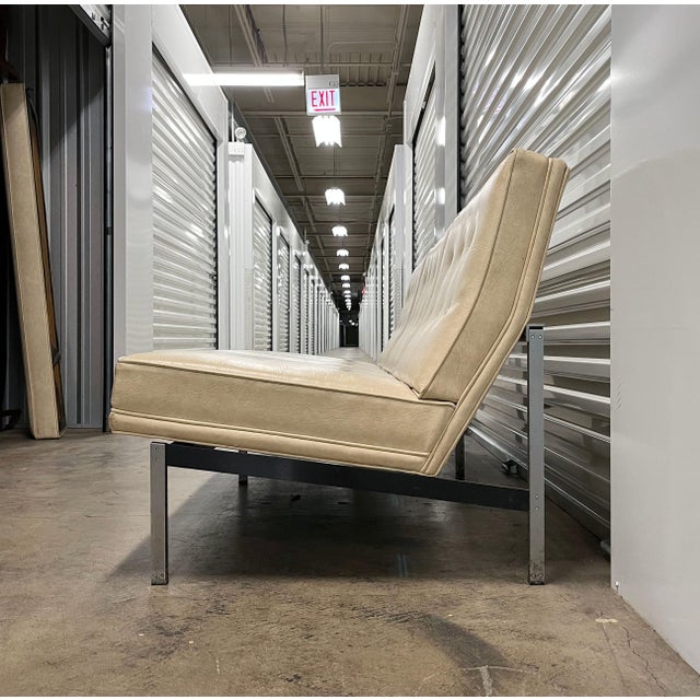 Mid 20th Century Florence Knoll Parallel Bar Sofa For Sale - Image 5 of 7