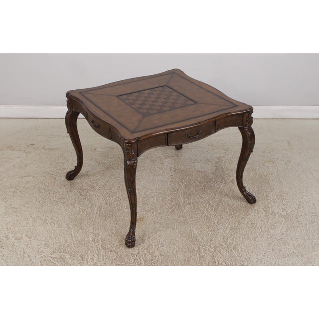 Age: Approx: 20 Years Old Details: Light Factory Distressing Tooled Leather Top Bamboo Form Chairs Rattan Drawer Front &...