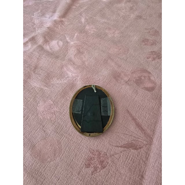 Almond Antique Museum Miniature Painting of Distinguished Gentleman For Sale - Image 8 of 8