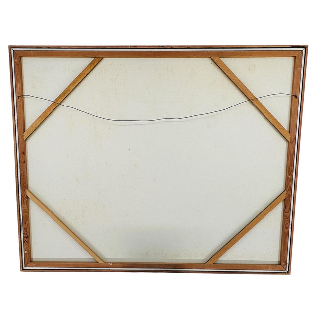 Massive Mid-Century Modern Lee Reynolds Botanical Oil Painting in Gold Gilt Faux Bamboo Wood Frame For Sale - Image 15 of 15