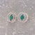 Metal Diamond Emerald Earrings 14k White Gold 2.16 TCW Certified For Sale - Image 7 of 15