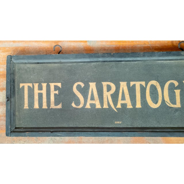 Early 20th Century Double Sided "The Saratogian" Saratoga Newspaper Sign For Sale In New York - Image 6 of 16