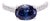 Natural Sapphire Diamond Ring 6.5 14k W Gold 3.15 TCW Certified For Sale