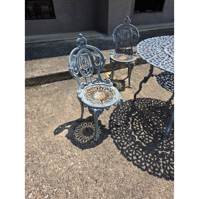 Victorian Style Garden Table and Chair Set For Sale - Image 11 of 18
