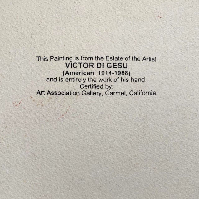 Light Pink 'Seated Nude' by Victor Di Gesu, Carmel Artist, Paris, Louvre, Academie Chaumiere, San Francisco Art Association, Los Angeles County Museum of Art For Sale - Image 8 of 8
