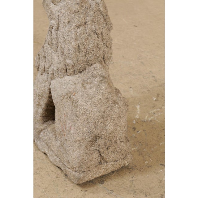 18th Century Hand-Carved Stone Lion For Sale - Image 10 of 12