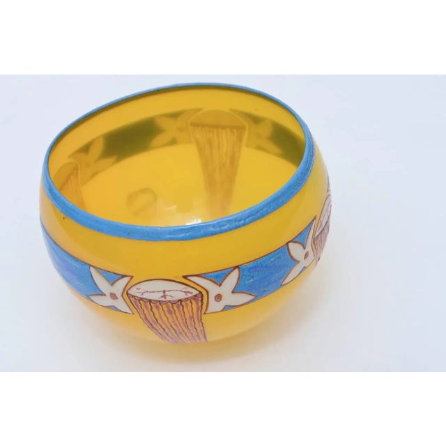 French Art Deco Signed Andre Delatte Hand Blown Glass Bowl For Sale In Miami - Image 6 of 11