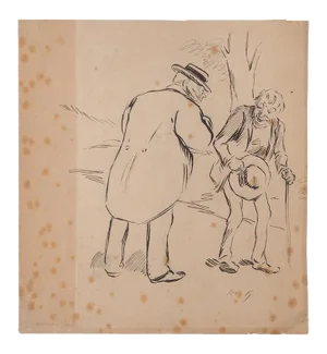 Paul Hermann, Figures, Pencil, Early 20th Century