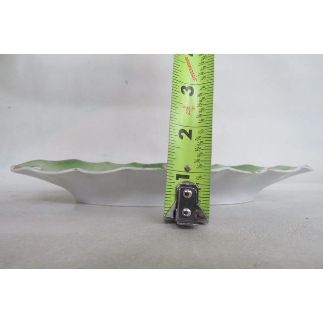 Ceramic Bavaria Germany Porcelain Floral Pink Roses Serving Tray Dish With Handles For Sale - Image 7 of 13