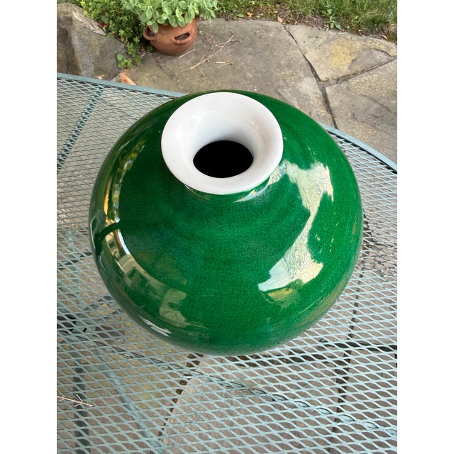 Antique 18th Century Chinese Green Glaze Porcelain Vase Yongzheng Mark For Sale - Image 12 of 15