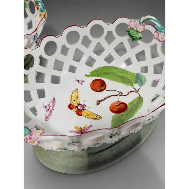 Pair of Derby "Moth Painter" Reticulated Porcelain Baskets C. 1758–1765 For Sale - Image 9 of 10