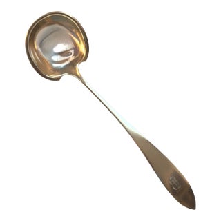 Antique Towle Lafayette Sterling Silver Fish/ Soup Serving Ladle, Circa 1910 For Sale