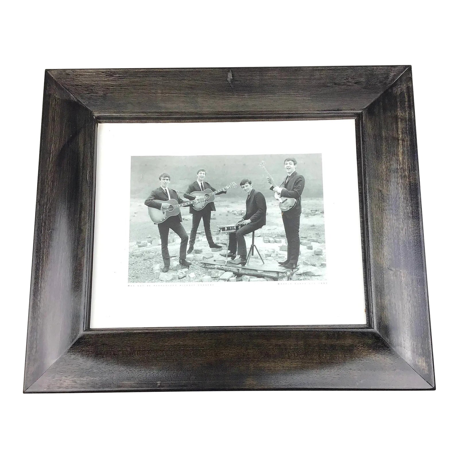 Vintage Framed Beatles Limited Edition Print Love Me Do | Chairish