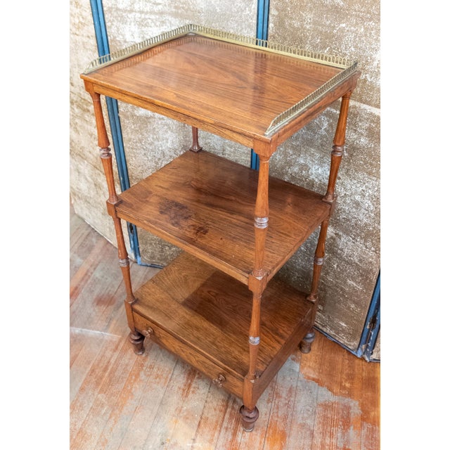 19th Century English Regency Rosewood Etagere Shelf With Gallery For Sale - Image 4 of 18