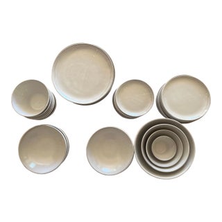 McQueen Pottery Dinnerware Set- 78 Pieces For Sale