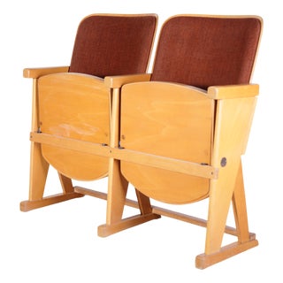 Mid-Century Cinema Bench from Ton, 1970s For Sale