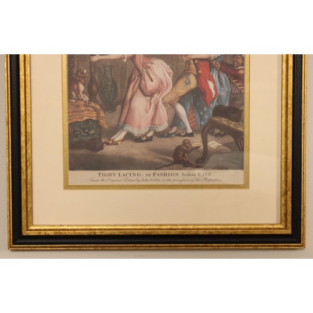 Gold John Collet Satirical Print, 'Tight Lacing, or Fashion Before Ease' For Sale - Image 8 of 12