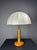 Mid-Century Austrian Hollywood Regency Oak and Brass Table Lamp with Mushroom Shade, 1960s For Sale - Image 13 of 17