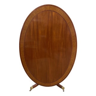 Large Oval Mahogany Tilt-Top Table For Sale