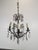 Six-Light Chandeliers with Polychrome Crystal Drops, Set of 2, in Very Good conditions. Up to 250V (Europe/UK...