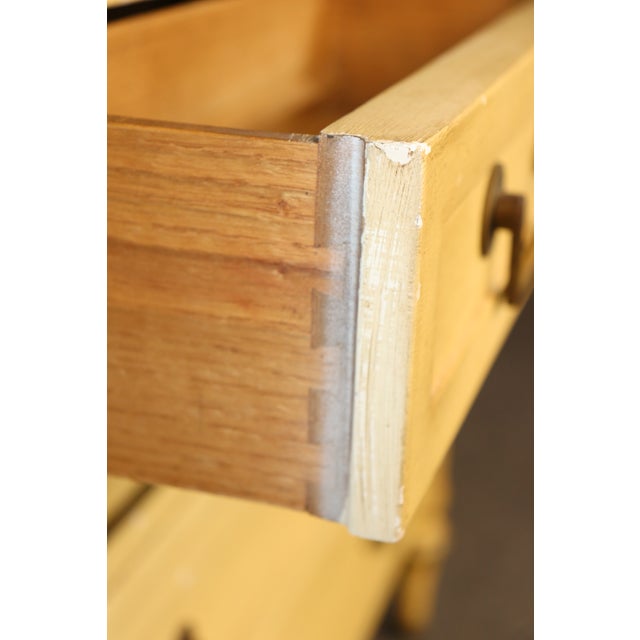 1950s Fine Pair of Creme Painted French Directoire Style Commodes, A Pair For Sale - Image 15 of 15