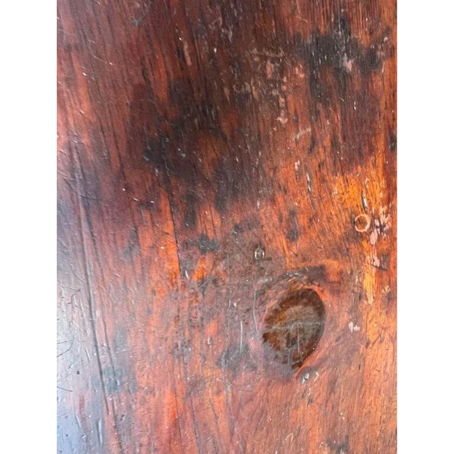 Wood 19th Century Antique Country Farmhouse Style X Base Oak Dining Trestle Table. For Sale - Image 7 of 9