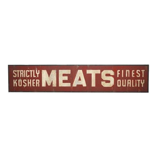 Newly Made Reclaimed Kosher Meats Aluminum Marty Supreme Movie Prop Sign For Sale