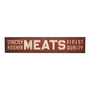 Newly Made Reclaimed Kosher Meats Aluminum Marty Supreme Movie Prop Sign