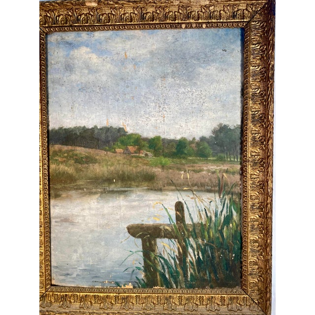 A stunning riverscape in the French countryside captivates the senses. Its natural colors create a peaceful atmosphere,...