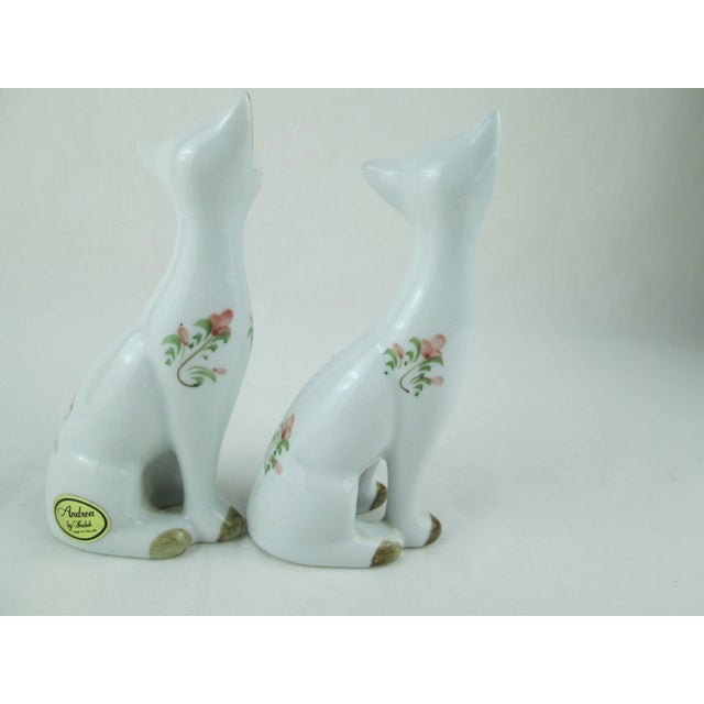 Vintage MCM Andrea by Sadek White Cat Figurines - Set of 2 For Sale - Image 4 of 6