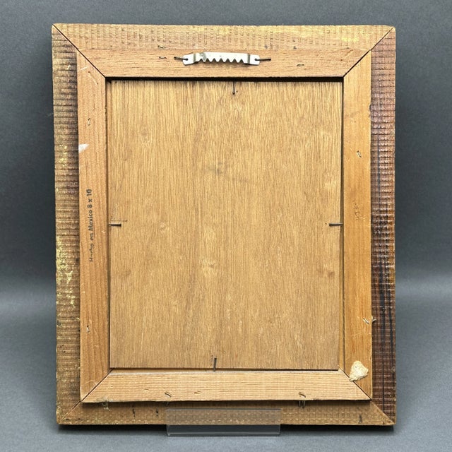 Vintage A. Hicks Signed Original Still Life Oil Painting Featuring Pear, Grapes and Flowers For Sale In New York - Image 6 of 6