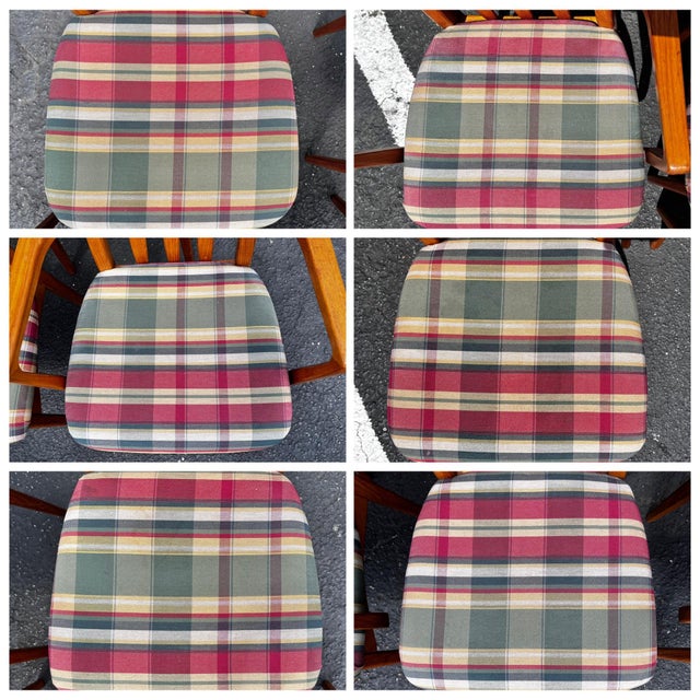 Mid Century Modern Dining Chairs | Benny Linden Style Set of Six With Armchairs For Sale - Image 10 of 12