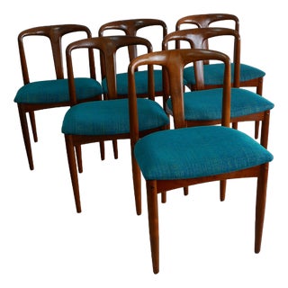 Juliane Chairs in Teak by Johannes Andersen for Uldum Mobelfabrik, Denmark, 1970s, Set of 6 For Sale