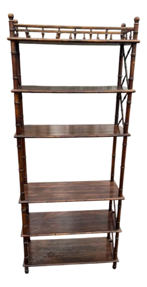Late 20th Century Faux Bamboo Shelf
