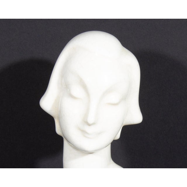 Ceramic Amaco American Art Clay Company Art Deco Bust For Sale - Image 7 of 7