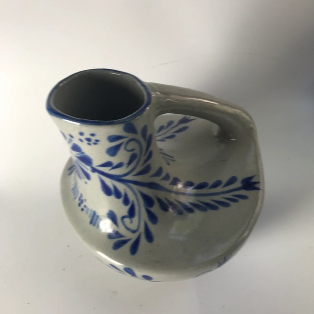19th Century Cottage Salt Glaze Stoneware Pitcher For Sale - Image 12 of 13