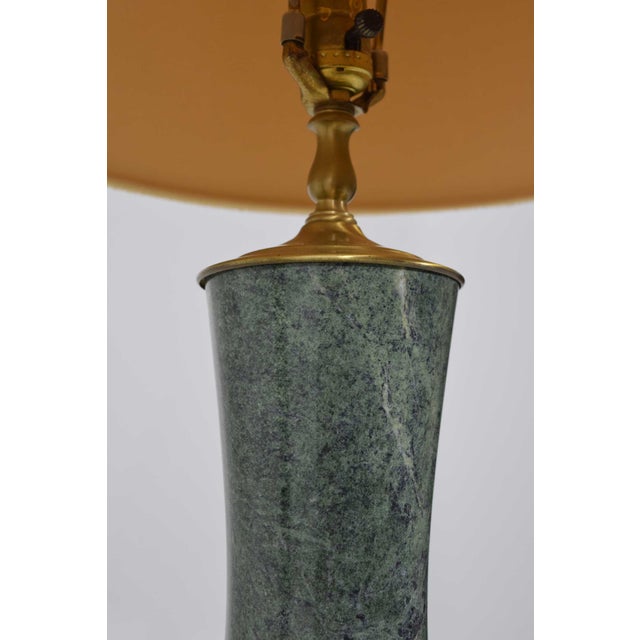 Metal Marble Table Lamps in Teal For Sale - Image 7 of 7
